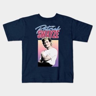 Patrick Swayze - Retro 90s Styled Fanart Design Kids T-Shirt